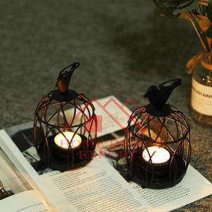 เชิงเทียนรูปนกสำหรับตกแต่งบ้านดีไซน์คลาสสิกเชิงเทียนสีดำทันสมัย - Product Image 3