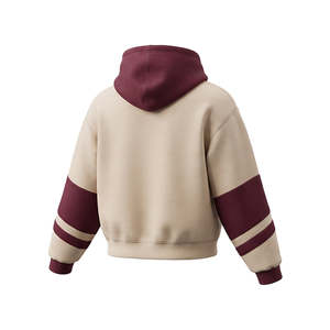 เสื้อฮู้ดพรีเมียมแบบกำหนดเองสำหรับฤดูใบไม้ร่วง ดีไซน์สีสันแบบ Varsity พร้อมกระเป๋าเสื้อ  ทำจากผ้าฟลีซแบบสั่งทำพิเศษ - Product Image 2