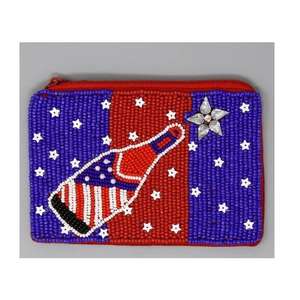 Porte-monnaie en perles en forme de cœur avec fermeture éclair, broderies multiples, fait main, pochette personnalisée pour femme - Product Image 4