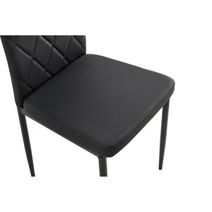 Juego de Comedor Negro de 5 Piezas, Cómoda Mesa y Sillas para 4 Personas - Product Image 5