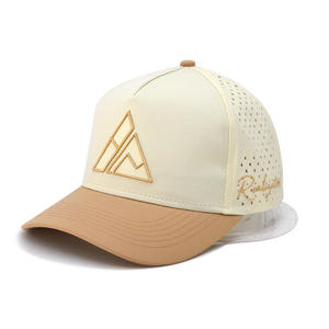 Casquette de baseball unisexe de luxe à 5 panneaux en polyester/coton avec logo brodé 3D personnalisé, ajustable avec fermeture snapback - Product Image 4