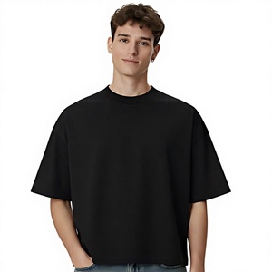 เสื้อยืดวินเทจทรงหลวมสำหรับผู้ชาย พรีเมียม โอเวอร์ไซส์ สตรีทแฟชั่น สีพื้น ดีไซน์เรียบง่าย ทรงบ็อกซี่ - Product Image 1