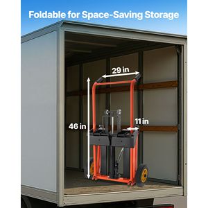 Transpaleta Hidráulica con Capacidad de Carga de 450 Libras, Plataforma Elevadora de 35.8 Pulgadas, Equipo de Manipulación de Materiales con Capacidad de Elevación Máxima de 350 Libras - Product Image 6