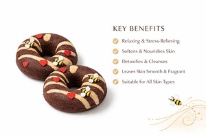 Factory Price <b>Donut</b> Shape Bath Bombs 100% Organic Herbal Ingredients Handmade Fizzy Bath Ball for Gift Sets OEM bath fizzies - Product Image 3