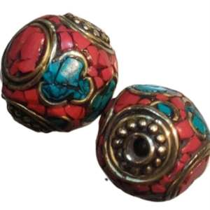 ลูกปัดเครื่องประดับหลากสีจากเปลือกหอยและปะการังทรงกลมของ Asthamangal Gift & Craft สำหรับสร้อยคอ สร้อยข้อมือ และจี้ - Product Image 4