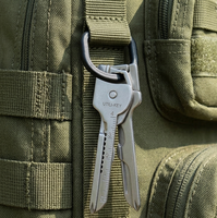 Mini couteau multifonctionnel 6-en-1, outil de survie et d'autodéfense, porte-clés, ouvre-bouteille, tournevis, couteau pliant, facile à transporter
