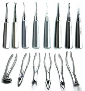 Kit de 45 instruments chirurgicaux dentaires manuels réutilisables en acier : extracteurs, forceps, ciseaux et pinces - Product Image 3