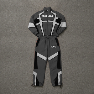 Custom Printed Winter Two Piece Windbreaker Panel <b>Jacket</b> <b>Patchwork</b> Zip Cotton Streetwear Outdoor Mountain Tracksuit Sweatsuit - Product Image 1