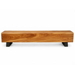 Banco Rústico de Madera Maciza de Suar con Patas de Metal, Calidad Superior, Hecho a Mano, Acabado Impecable, Ecológico, Duradero, Rectangular, para Hotel - Product Image 1