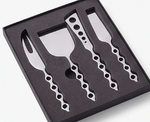 Ensemble de spatules et couteaux à beurre en acier inoxydable avec manche à motif chaîne, parfait pour la vaisselle de mariage et le service. - Product Image 4