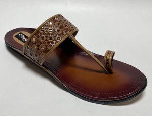 RAJSONS Kolhapuri Stylish Ladies <b>Slides</b> Genuine Leather Upper Outdoor Lightweight Comfortable Footwear for All Seasons - Product Image 2