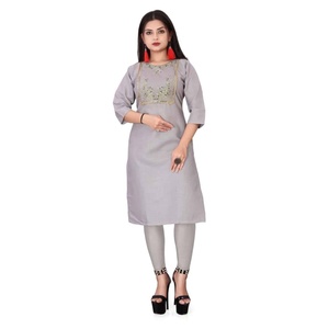 TRENDING COTTON EMBROIDERY WORK TOP WITH BOTTOM GREY - Product Image 1