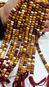 ลูกปัดหินมูคาอิทธรรมชาติทรงรอนเดลล์เรียบขนาด 8 มม. หลายสี - Product Image 3