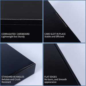 Boîtes d'expédition en carton ondulé 9x6x2, boîtes d'emballage en carton noir pour les petites entreprises, boîtes d'expédition pour le commerce électronique - Product Image 3