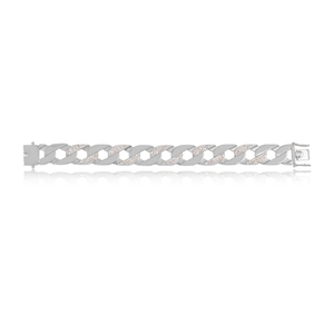 Brazaletes Clásicos de Plata de Ley con Topacio Blanco Natural, los Más Vendidos, para Mujer, con Engaste de Bisel, Regalo para Fiesta de Compromiso - Product Image 3