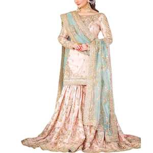 AA IMPEX Conjuntos Tradicionales Indios y Pakistaníes, Vestidos de Novia, Traje Sharara Gharara para Mujer, Ropa Formal de Noche, Vestidos de Fiesta - Product Image 4