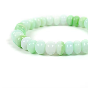 Natural Green Opal Smooth Stone <b>Beads</b> <b>Bracelet</b> Soft Finish Adjustable Length Gemstone <b>Bracelet</b> For Women Party Casual Style - Product Image 6