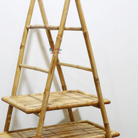 Étagère multi-niveaux en rotin et jonc de mer naturel faite à la main, support de présentation écologique, décoration intérieure, Vietnam Artex Dong Thap