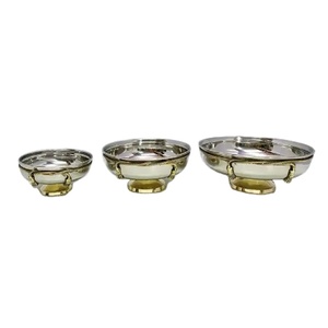 Support à fruits secs de style moderne, bol décoratif pour la maison et la cuisine, décoration de mariage, ensemble de 3 bols pour fruits secs - Product Image 1