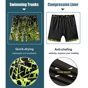 Shorts de bain pour hommes, shorts de plage, shorts de natation, maillots de bain, shorts de sport pour la course et le surf - Product Image 4