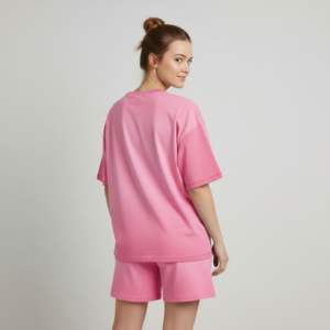 Nuevo Conjunto de Verano Casual para Mujer, Dos Piezas, Tallas Grandes, Shorts Transpirables por Encima de la Rodilla, Camisetas y Shorts, Venta al Por Mayor - Product Image 3