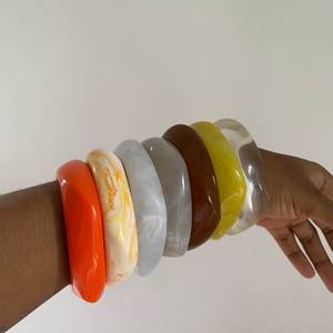 Handmade Resin Bangle Bracelet Lightweight Fashion <b>Accessory</b> for Women Girls Party <b>Wedding</b> Casual and Daily Wear - Product Image 2