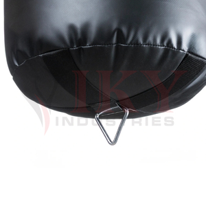 Kit d'entraînement complet de boxe, sac de frappe robuste noir avec chaînes de suspension pivotantes et rembourrage déchiqueté pour MMA - Product Image 6