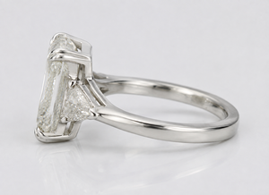 Custom 1CT VVS/VS Lab Grown Diamond Women's Engagement Ring Side Stones 5ct E VS1 Excellent Cut Radiant IGI Certified 14K Gold - Product Image 3
