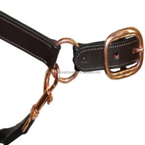 Harnais équestre durable Haut de gamme en cuir noir anglais pour cheval avec boucles de fixation en or rose Fabricants indiens - Product Image 6