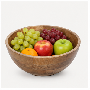 Bol à salade en bois d'acacia artisanal écologique de qualité supérieure, grand bol rond en bois naturel pour mélanger les fruits, pour une utilisation en cuisine - Product Image 4