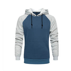 เสื้อฮู้ดผู้ชายผ้าฝ้ายฟลีซสีพื้นลำลองทรงปกติมีกระเป๋าหน้าใส่ได้ในฤดูใบไม้ร่วงผ้าฝ้ายรุ่นใหม่มาแรงแฟชั่นสุดฮิต - Product Image 1