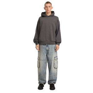 Sudadera con Capucha Oversize Unisex de Color Liso, Tejida, Estilo Casual para Otoño, Largo Regular, Teñido Liso - Product Image 4