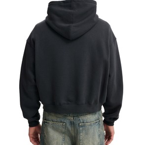 Sudaderas con capucha y cremallera para hombre, de algodón grueso, corte holgado, estilo urbano, diseño liso, con logo personalizado, venta al por mayor OEM - Product Image 3