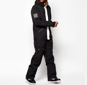 Combinaison de ski pour homme et femme, personnalisable, coupe-vent, imperméable, respirante, isolée, veste à fermeture éclair, isolation Thinsulate, capuche, neige - Product Image 2