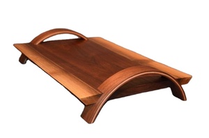Magnifique plateau en bois 100% naturel avec un design classique, finition polie multifonctionnelle pour la décoration de la cuisine - Product Image 4
