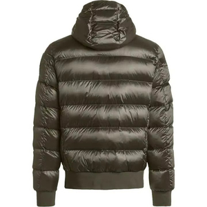 Veste à capuche matelassée pour homme, imperméable, respirante, coupe-vent, fermeture éclair, streetwear, décontractée, hiver, coupe classique, couleur unie, devant - Product Image 6