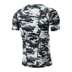 <b>Men's</b> Camouflage <b>Compression</b> <b>Shirt</b> Short Sleeve Crew Neck Moisture Wicking Breathable Quick Dry Fitted Sport Top - Product Image 2