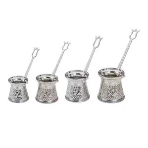 Increíble cafetera turca de cobre con mango de madera, forma redonda, diseño tradicional, percolador, utensilios para café y té - Product Image 2