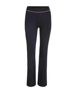<b>High</b> <b>Waist</b> Full Length Solid <b>Flared</b> Breathable Sporty <b>Leggings</b> Knitted Spandex Nylon Stretchy Women's Activewear - Product Image 4
