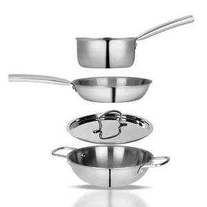 Stainless Steel Triply Soup Stock <b>Pot</b> 24 cm Triply Cooking <b>Pot</b> <b>for</b> Gas and <b>Induction</b> Cooker Kitchen Use - Product Image 3