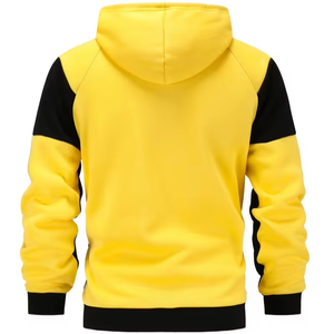 Sweat-shirt polaire à capuche pour homme, couleur unie, respirant, coupe-vent, épais, à manches longues, avec poche kangourou - Product Image 2