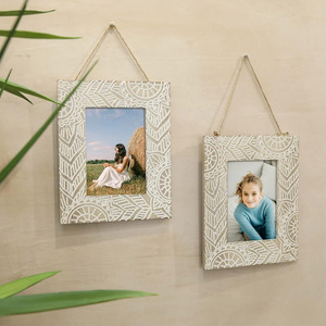 Phong Cách Cổ Điển Xoài Gỗ Khung Ảnh Gói 2 Cổ Khắc Khung Gỗ Cho Tường & Bàn Món Quà Cưới Trang Trí Nhà Ý Tưởng - Product Image 5