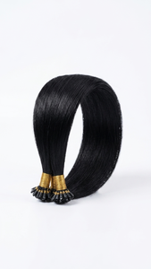 ผมต่อแบบ V-Tip เคราตินยึดติดล่วงหน้า ผมยุโรปแบบ Single Drawn ตรงธรรมชาติ เกรด Remy คุณภาพสูง - Product Image 2