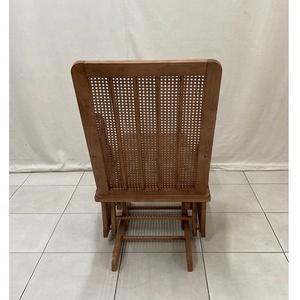 Cổ truyền thống tàu lượn Rocker ghế và Ottoman với dệt PVC mây rắn khung gỗ cho phòng ngủ & khách sạn sử dụng - Product Image 6