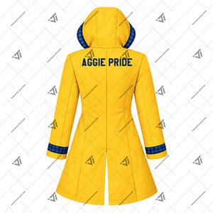 Chaqueta Impermeable con Capucha y Bordado de Pata de Gallo Personalizada para Mujer, de la Universidad Estatal de North Carolina A&T, Venta al Por Mayor - Product Image 3