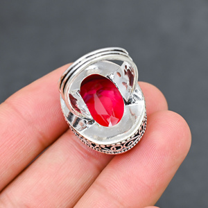 Magnifique bague en pierre précieuse Kunzite rose tendance et moderne, en argent sterling 925 massif, bijoux faits à la main, prix d'usine en gros - Product Image 4