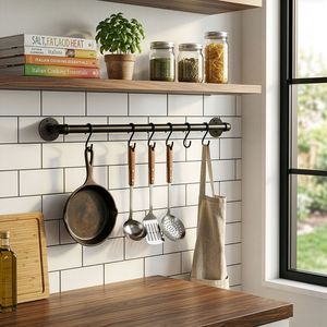 Ringhiera per scale da cortile in ferro da 3FT, nera, ecologica, sicura, in acciaio, per uso in cucina, soggiorno, scuola, bagno, alluminio quadrato - Product Image 5