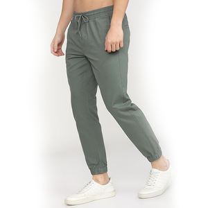 Pantalon de jogging uni pour homme en mélange coton-polyester, style vintage, toucher doux, streetwear, taille ajustable - Product Image 2