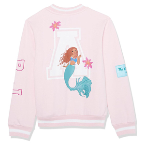 Custom Embroidery Women's Breathable Quilted Short Varsity Jacket Long Sleeve Plus Size Crop <b>Top</b> - Product Image 2