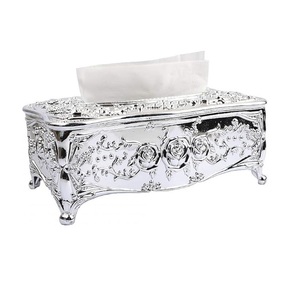 Porte-mouchoirs carré noir mat martelé, décoratif, pour salle de bain, hôtel et restaurant - Product Image 6